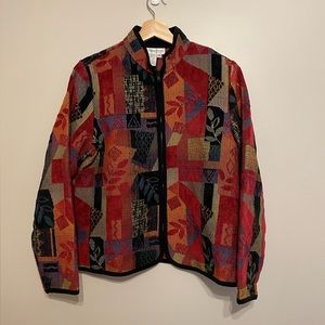 Cold water Creek Vintage colorful pattern jacket